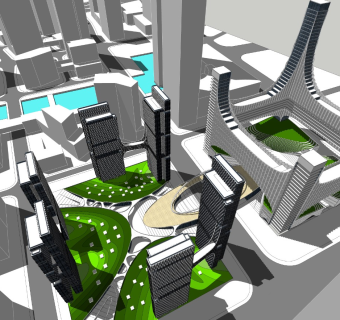 现代超高层办公楼